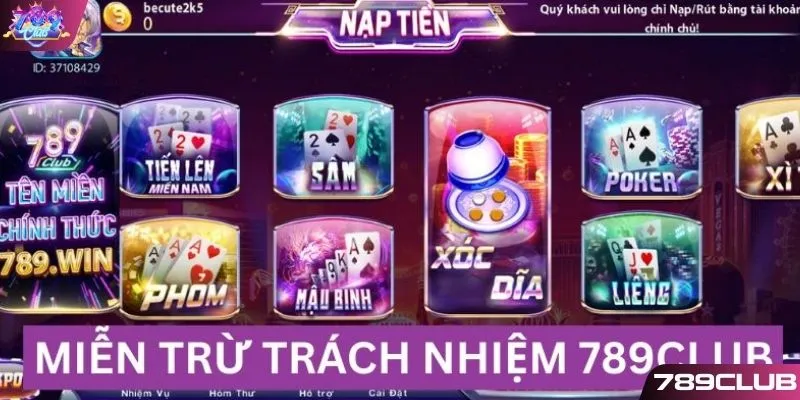 Miễn trừ trách nhiệm 789CLUB mang ý nghĩa quan trọng 